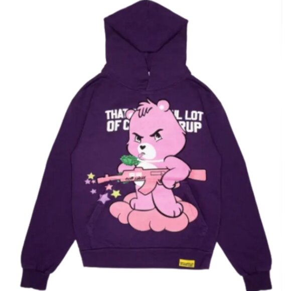 COUGH SYRUP x COI LERAY Thats A Awful Lot of Cough Syrup Care Bear Hoodie Sz XXL - Picture 2 of 14
